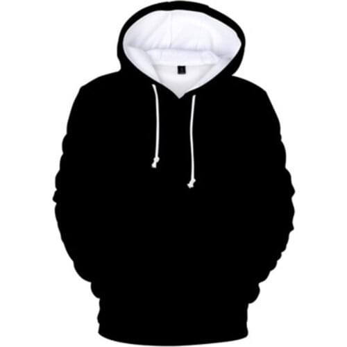 2020 new fashion autumn mens and womens 3d monochrome hoodie mens sweatshirt boys and girls street hoodie 3D black hoodie xxs