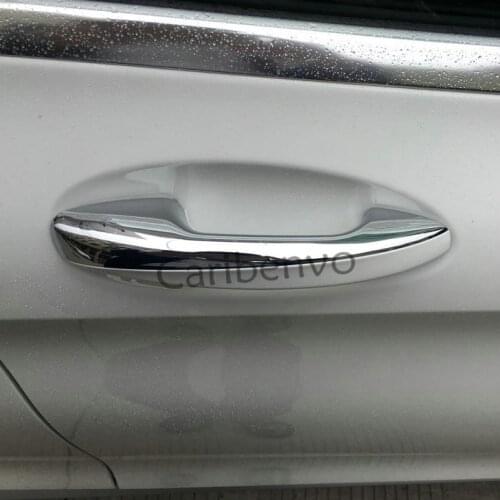4pcs/Set Bright Glossy Chrome Car Styling Door Handle Covers For 2016 2017 Mercedes-Benz GLC X253 GLE Coupe C292 Moulding Trims