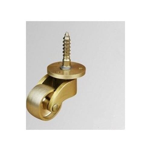 4pcs freeshipping Copper casters foot wheel table metal piano wheels caster-Wheel diameter:25mm