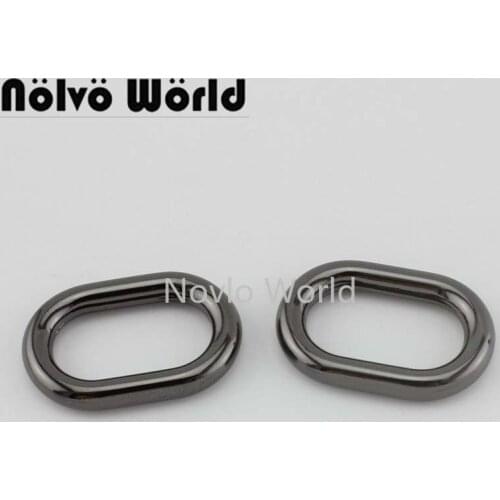50-100pcs 25mm 5 colors polished gunmetal welded round edge 1 Inch oval ring metal for bags belts webbing strap rings