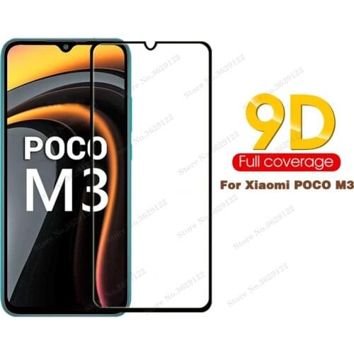 9D Tempered Glass For Xiaomi POCO M3 Poco X3 F2 Pro X2 M3 glass Screen Protector For Xiaomi Redmi POCO M3 Protective Glass 6.53"