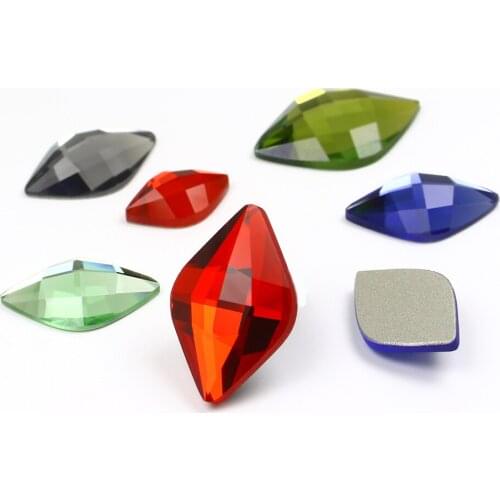 Big size Rhinestones Rhombus shape 24Pcs Flat back Glass Stones for DIY Nails art Decoration Decoration for Clothes