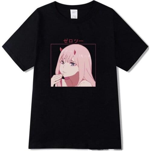 DARLING in the FRANXX Cool Summer Hip Hop Tops Harajuku Man T Shirts Men Cotton T Shirt Tees Tops Harajuku Streetwear