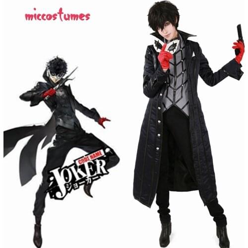 Persona 5 Joker Cosplay Ren Amamiya Costume Akira Kurusu Uniform Outfit Phantom Thief Dark Blue Men Halloween Coat Outfit