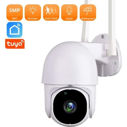 Tuya IP Camera 5MP Smart Home 5x Digital Zoom Auto Tracking WiFi Camera Outdoor CCTV Security Camera Video Surveillance