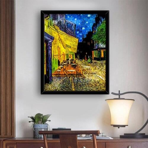 Cafe Modern Impressionism Famous Artist Vincent Van Gogh Art Print Poster Canvas Oil Painting Restaurant Home Decor картины