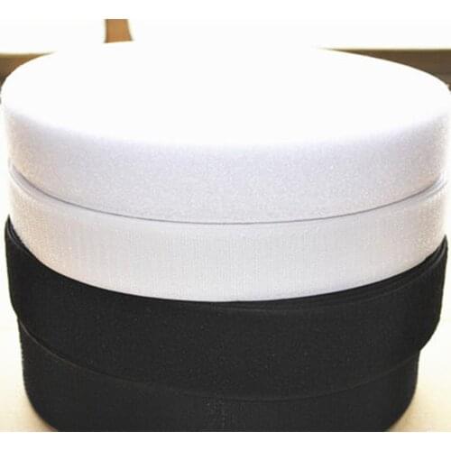 25Meter/lot Adhesive Fastener Tape Sew-On Hook and Loop Black White Magic Tape No Glue Sewing Accessory 16/20/25/30/38/50/100mm