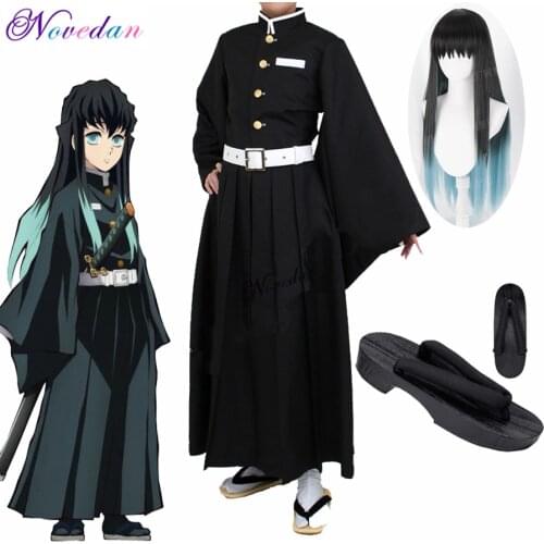 Anime Cosplay Demon Slayer: Kimetsu no Yaiba Cosplay Costume Halloween Tokitou Muichirou Cosplay Costume Wig Men
