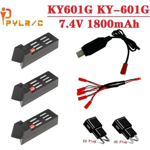 KY601G KY-601G Drone Original 7.4V 1800mAh Li-po Battery Charger Sets with RC quadcopter spare parts For KY601G KY-601G Drone