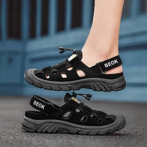 Summer Light-weight Mens Sandals Black Comfortable Non-Slip Soft Casual Sandal Shoes For Sandle Beach Sandals
