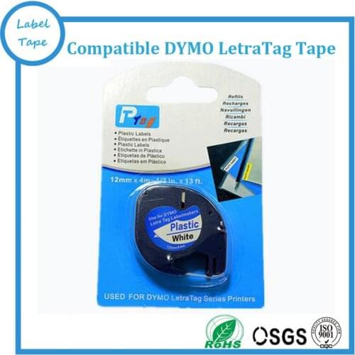 LetraTAG tape 91201 Black on White label tape compatible Letratag Lt100