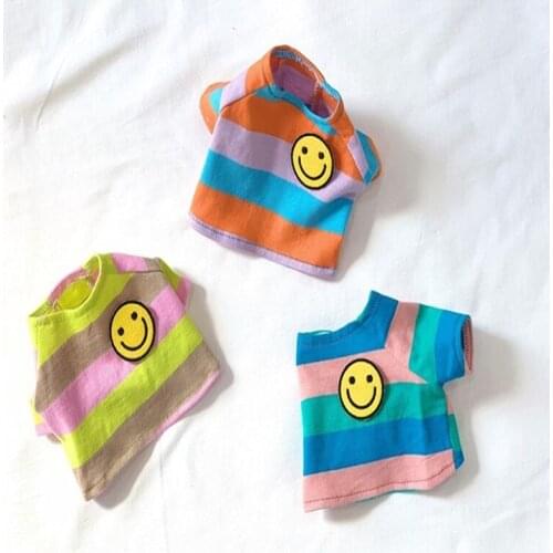 Cute Smiley Striped Vest Pet Summer Clothes for Small Dogs Puppy T-shirt Suit for Cats Chihuahua Yorkies Costume Pets Clothing