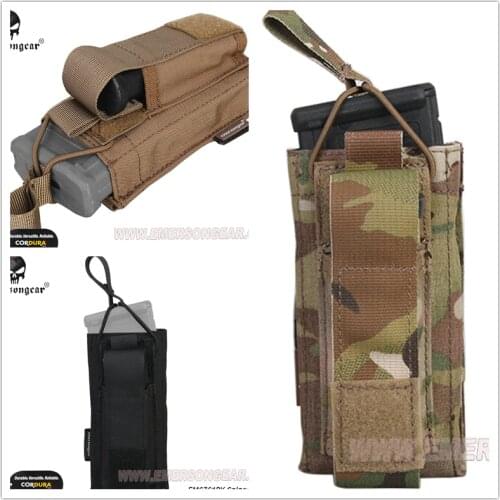 EMERSON Nylon Combat Single Open Top Magazine Pouch For 5.56 Pistol Sport Camo Hunting Gun Pouches Bags Gear EM6361