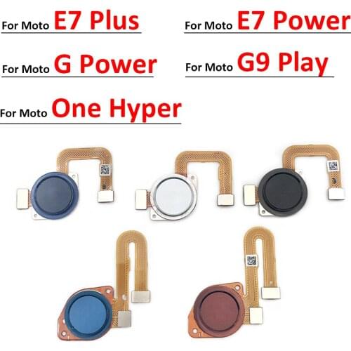 New Home Button FingerPrint Touch ID Sensor Flex Cable Ribbon For Moto G9 Play One Hyper G Power E7 Plus Replacement Parts