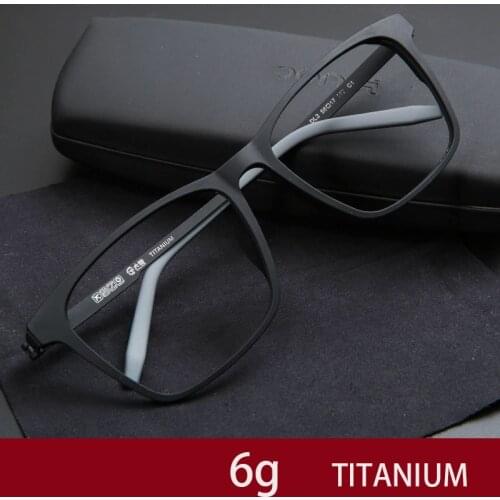 EVOVE titanium Glasses Frames Men Women Black Eyeglasses mens eyewear man Wide Oversized Spectacles for Prescription Male
