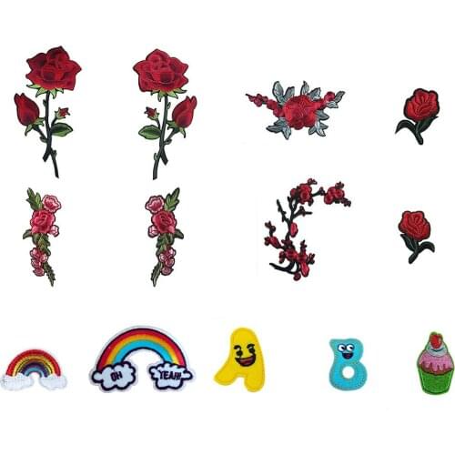 Different style Mixed Patch For Clothing Embroidered Brand new Fashion Hot melt adhesive Patches DIY Applique Apparel Accessory