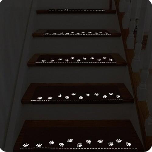 Indoor Luminous Visual Stair Mats Japanese Cartoon Self-adhesive Stepping Floor Mat Household Stair Mats Non-slip Rug