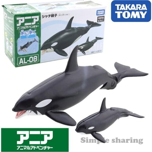 Takara Tomy Tomica Ania Animal Adventure Killer Whale Al 08 Diecast Resin Baby Toys Hot Pop Kids Doll Funny Magic Bauble