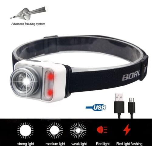 5 mode Telescopic Powerfull LED Headlamp T6+COB LED Headlight Head Lamp Flashlight Torch Lanterna head light for Camping