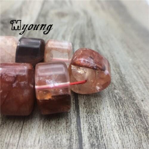 Triangle Polished Natural Blood Crystal Nugget Space Beads,Red Quartz Loose Beads For DIY Jewelry MY2042