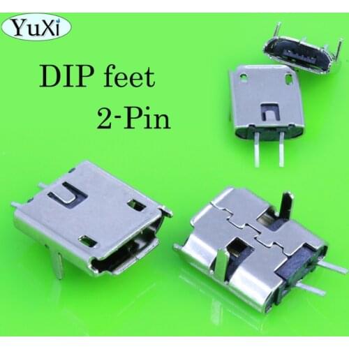 YuXi 15pcs/lot 2-Pin mini Micro USB 2pin B type Female Connector For Mobile Phone Micro USB Jack Connector Charging Socket