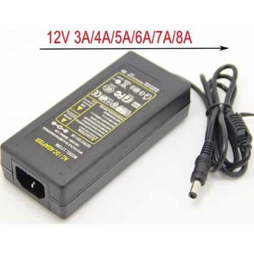 12V3A5A6A7A8A 24V1A2A3A4A5A AC-DC power adapter for led strip 5050,3528,5630,3014 power supply,US/UK/EU/AU standard plug
