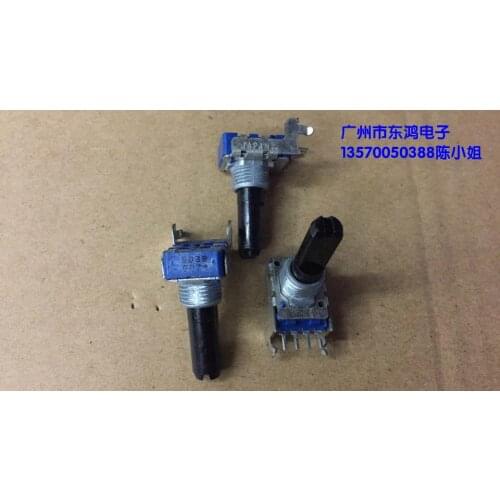 2PCS/LOT ALPS brand RK11 type potentiometer, B50K axis long, 20mm half handle, 4 feet