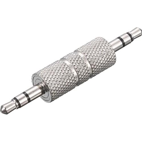 2pcs/lot Single 3.5mm Stereo Metal Plug Connector 3.5mm Male to Male Audio Plugs Adapter 3.5mm ack Coupler Connecter Adaptor