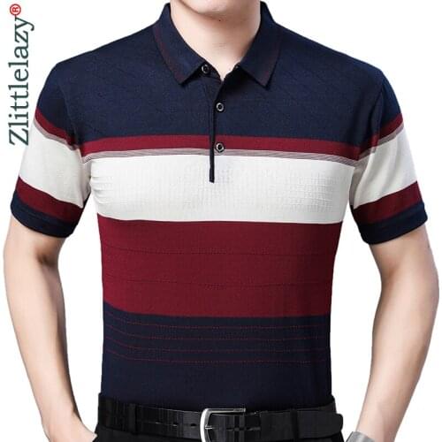 2020 Brand Short Sleeve Polo Tee Shirt Men Casual Summer Striped Mens Clothing Polos Shirts Mens Fashion Slim Fit Poloshirt 426