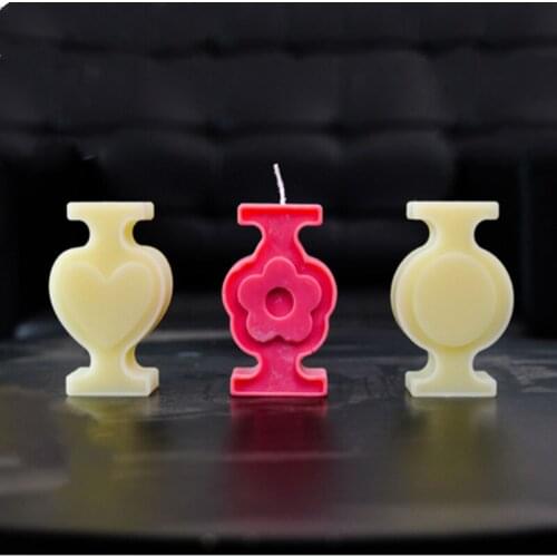 2D Simple Decorative Candle Silicone Mold Aromatherapy Candle Making Love Flower Shaped Round Candle Making Handmade Soap Mold