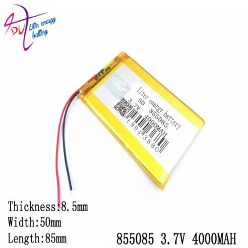 3.7V 4000mAh 855085 Polymer lithium ion / Li-ion battery for tablet pc,POWER BANK,pipo,cube,cell phone
