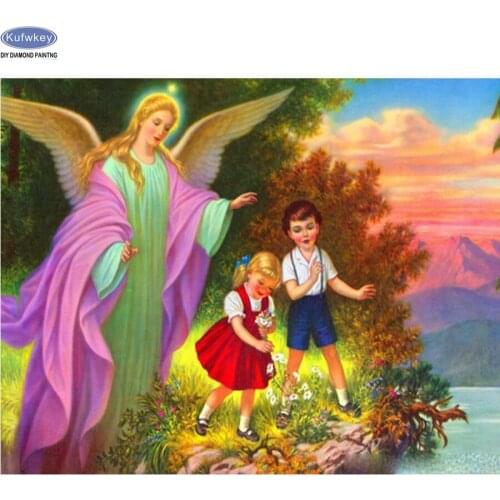 5D DIY Diamond embroidery guardian angel pictures,diamond painting Cross Stitch full square drill Rhinestone mosaic wall decor