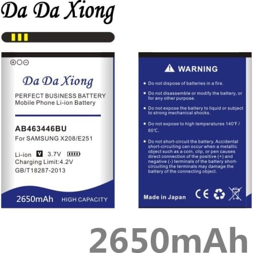 Battery 2650mAh AB043446BE AB463446BU AB553446BU 2650mAh for Samsung SGH C512 X208 C3300K X208 B189 B309 F299 C3300K X208 B309