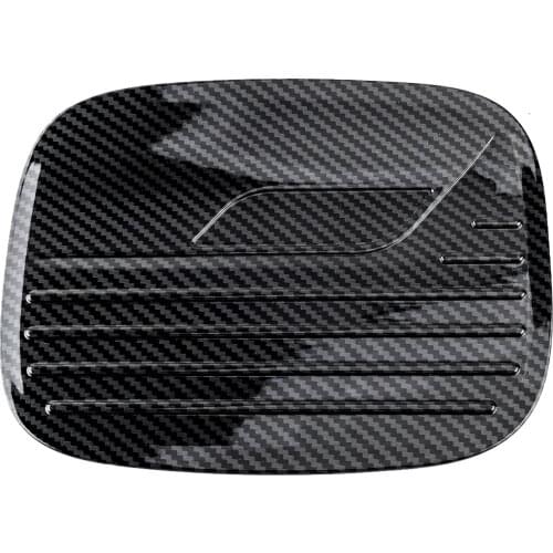 Car Rear Left Side Fuel Cap Cover Trim Carbon Fiber Style Black ABS Fit for Ford Explorer 2020 2021