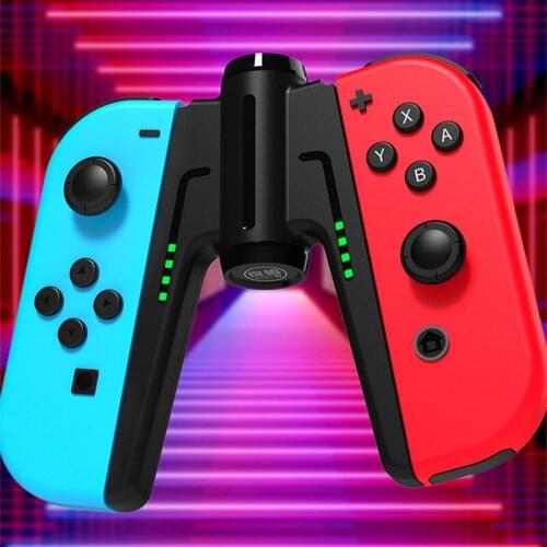 Fast Charging Handle Grip For Switch Controller Charger Dock Station For Nintend Swtich Gamepad Stand Holder Gamepads