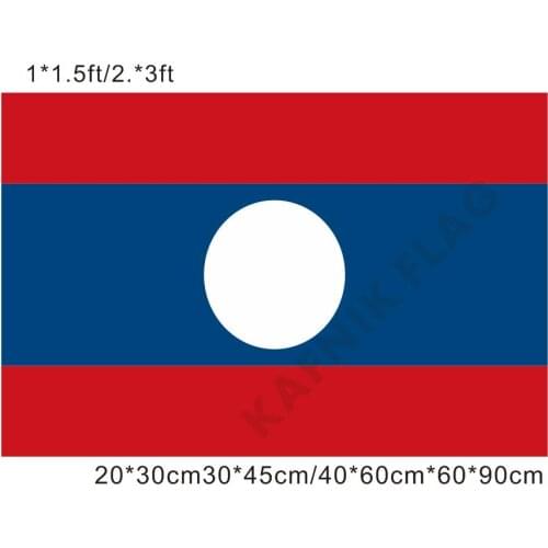 KAFNIK,free shipping 20*30cm/30*45cm/40*60cm/60*90cm small flags Laos flags and banners for Countries World Event Decorative Fla