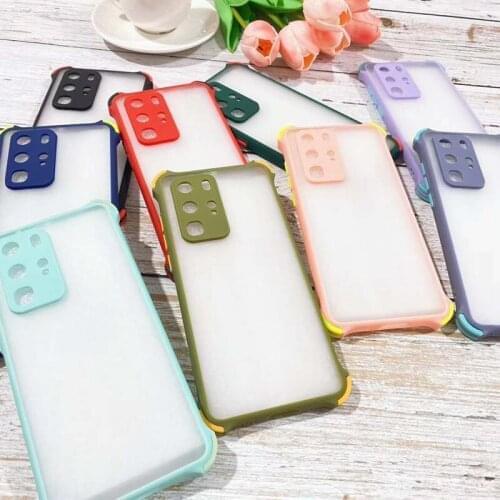 For Samsung Galaxy Note 20 Ultra Phone Case Camera Protection Shockproof Bumper Cover For S20 Plus Matte Transparent Back Cases