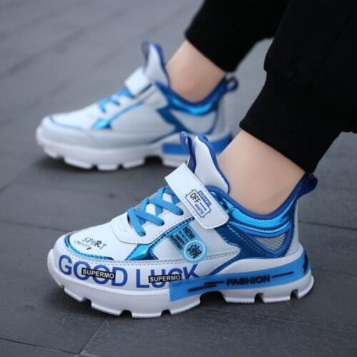 2021 Kids Leather Sneakers for Girls Fashion Lightweight Sports Running Shoes Children Casual Sneakers Boys Autumn Winter Shoes