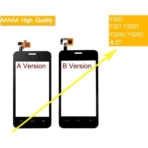 For Huawei Ascend Y320 Y321 Y320T Y320U Y320C Touch Screen Touch Panel Sensor Digitizer Front Outer Glass Lens Touchscreen