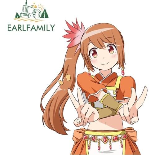 EARLFAMILY 13cm x 6.1cm for Atelier Ryza Window Occlusion Scratch Personality Trunk Decal VAN Snowboard Windshield Decoration