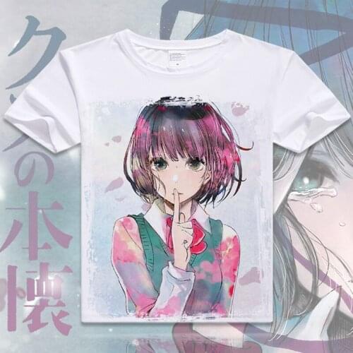 New Anime Scums Wish Kuzu no Honkai Hanabi Yasuraoka Cosplay T-Shirt Anime Short-sleeved Men T shirt Fashion Women Tees