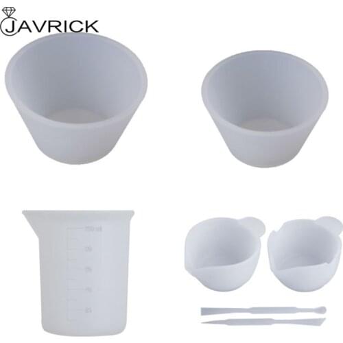 Crystal Epoxy Silicone Mold Dispensing Measuring Cup DIY Jewelry Crafts Making Color Palette Spoon Set