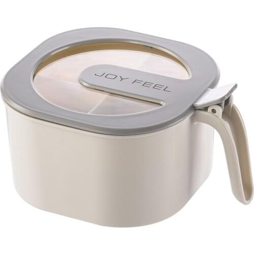 4 Grids Kitchen Seasoning Box Set Food Grade PP Spice Jars Condiment Sugar Salt Storage Container Case with 4 Spoons