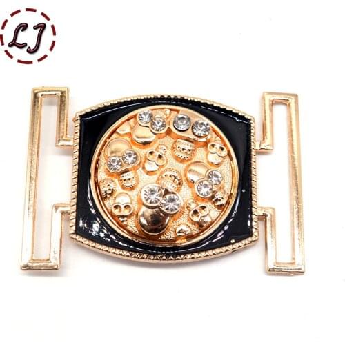 New fashion women 50mm gold cilp square metal belt buckles crafts decoration Buckles DIY for women garment sew accessories