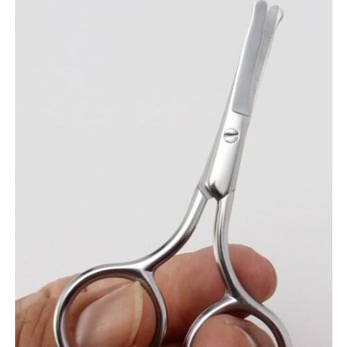 Stainless Steel Eyebrow Nose Hair Cut Manicure Facial Makeup Scissors Safety Material is Stainless steel