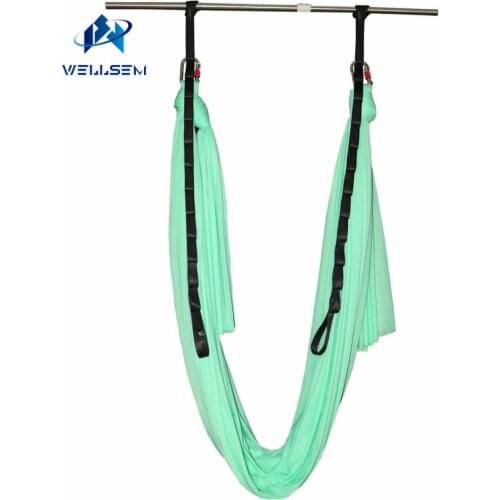 Upgraded Aerial Yoga Hammock yoga Swing for Anti-gravity Yoga Pilate Inversion Include Daisy Chain ,Carabiner and Pose Guide