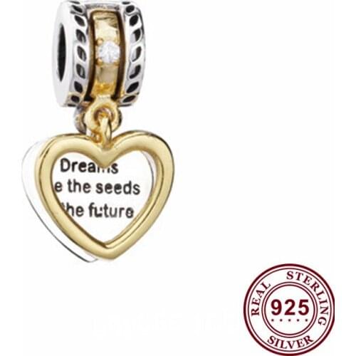 Original 925 Sterling Silver Charm New Future Seed Loadable Pendant Fit Pandora Women Bracelet & Necklace Diy Jewelry