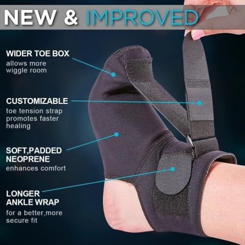 1pc Adjustable Plantar Fasciitis Dorsal Night & Day Splint Foot Orthosis Stabilizer Drop Foot Orthotic Brace Support Pain Relief