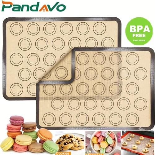 Silicone Macaron Baking Mat For Baking Pans Macaroon Pastry Cookie Baking Pads Food Grade Nonstick Baking Tools Baking Pan Mats