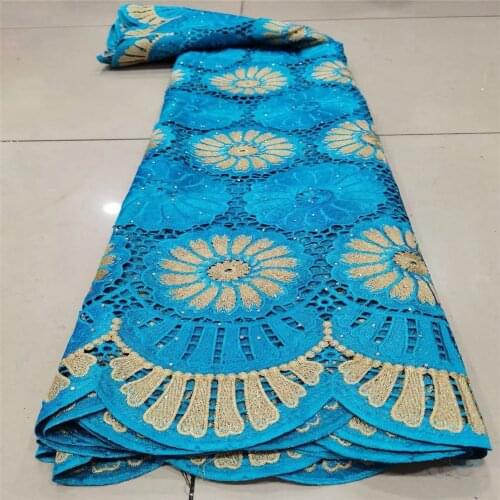SJ Lace Nigerian African Lace Fabric 2021 High Quality Lace 100% Cotton Lace Guipure Cord Lace Fabric For Wedding Party A3-5